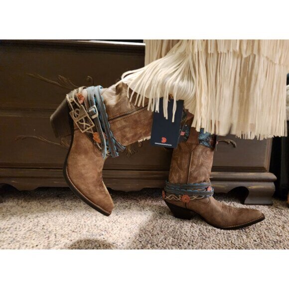 C’isa Fringe Skirt Cream Boho Midi – Sz L - NWOT - Picture 11 of 11